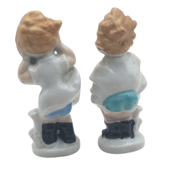 Windy Day Marilyn Monroe Style Porcelain Figurines Japan Set of 2 Vintage MCM - Picture 3 of 10